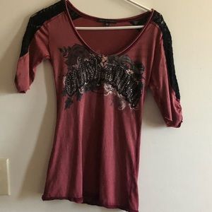 Crash and Burn Lace and Bling Top